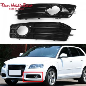 RS3 Led Fog lamp cover honeycomb Grills for audi A3 8P 2007-2012