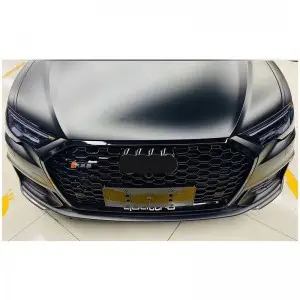 RS6 front bumper grille for audi A6 A6L S6 C8 honeycomb grill