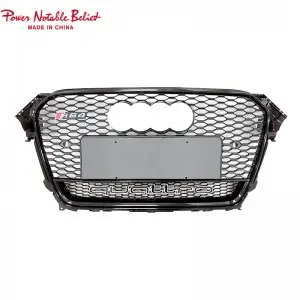 Upgrade Audi RS4 Style Front Grille Hex Mesh Honeycomb Hood Grill Fits A4 S4 B8.5