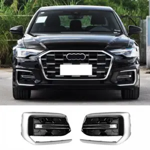 Front Bumper Fog Light Lamp Grill cover Grille for Audi A6 C8 C8PA 20-25
