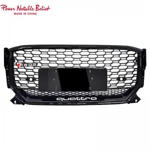 SQ2 RSQ2 front bumper grille for Audi Q2 Q2L 2018-2020 center honeycomb grill quattro