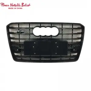 W12 S8 RS8 front grille for Audi A8 A8L S8 D4 PA center honeycomb grill