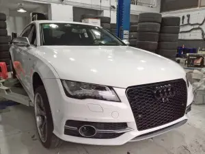 RS7 S7 front bumper grille quattro For Audi A7 S7 C7 center honeycomb grill