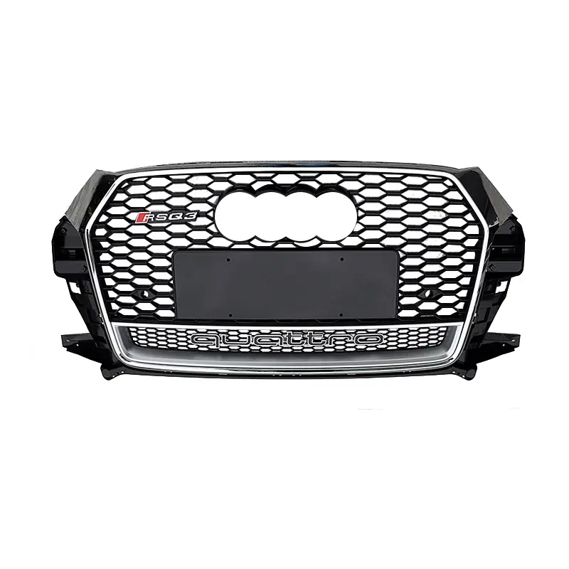RSQ3 SQ3 ABS auto grille for Audi Q3 radiator honeycomb grills front bumper grill (1)
