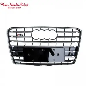 W12 S8 RS8 front grille for Audi A8 A8L S8 D4 PA center honeycomb grill