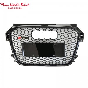 RS1 front grill for Audi A1 S1 8X 2011-2015 honeycomb hood bumper grille