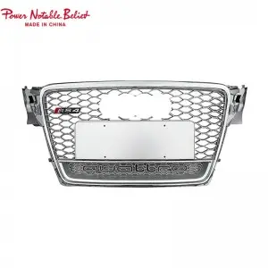 RS4 front grill for Audi A4 S4 B8 honeycomb mesh bumper grille RS quattro