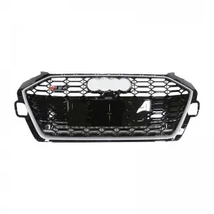 RS4 B9.5 Front grill fit for Audi A4 S4 honeycomb bumper grille with bracket