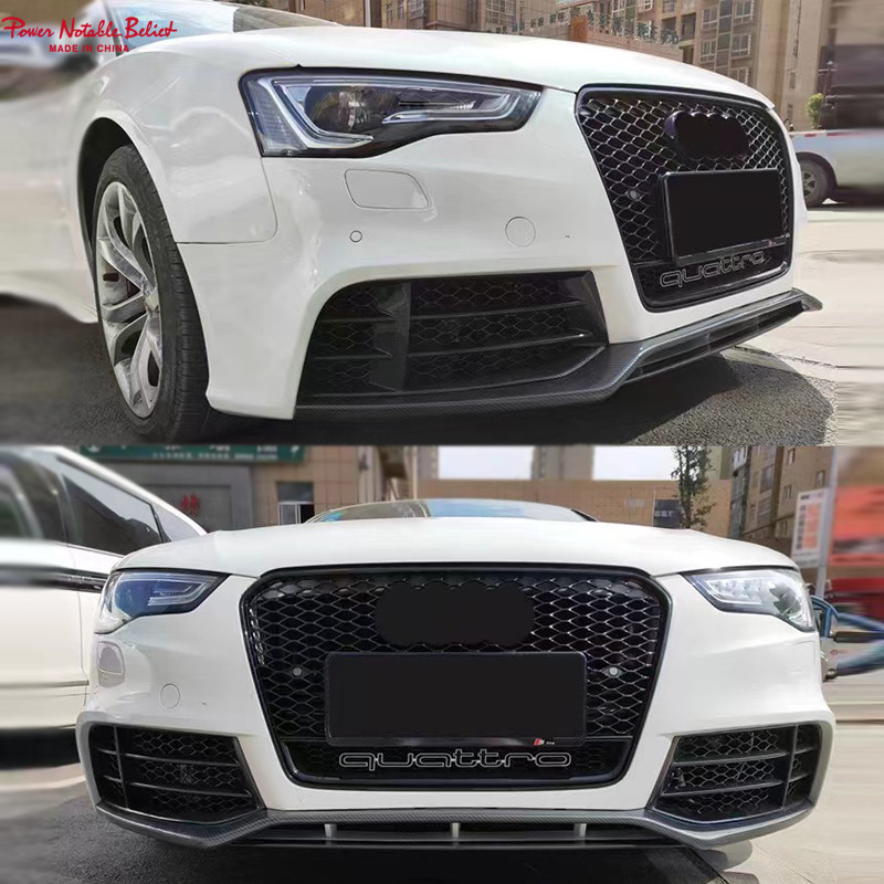 Audi A5 S5 B8.5 bumper change to RS5 style with grill and lip 2012-2016 3