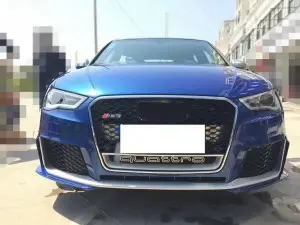 RS3 style bodikit for Audi A3 S3 8V Bumper With grill front lip