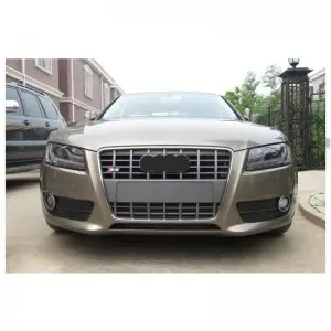 RS5 front grill for Audi A5 S5 B8 front bumper grille with lower frame quattro