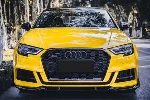 S3 RS3 8V.5 style car grille with ACC lower frame emblem for Audi A3 S3 2017-2019 front bumper grille