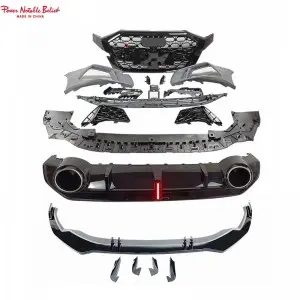 RS3 front Bodykit for Audi A3 S3 8Y Front Bumper with grill front lip diffuser tailpipe