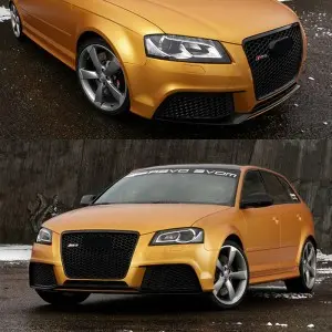RS3 Auto Body kit For Audi A3 S3 8P bumper with grill front lip Sedan Hatchback