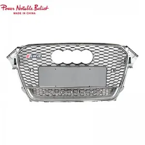 Upgrade Audi RS4 Style Front Grille Hex Mesh Honeycomb Hood Grill Fits A4 S4 B8.5