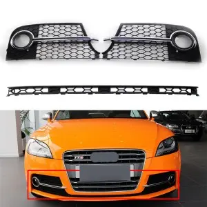 HONEYCOMB HEX  Fog Light Grille Lower Grille For Audi TT MK2 S-LINE TTS