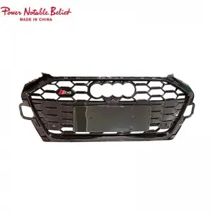 RS4 B9.5 Front grill fit for Audi A4 S4 honeycomb bumper grille with bracket