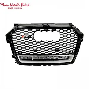 RS1 front bumper grill For Audi A1 S1 8X 2016-2018 hood grille lower frame emblem