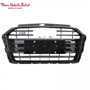 S3 RS3 8V.5 style car grille with ACC lower frame emblem for Audi A3 S3 2017-2019 front bumper grille