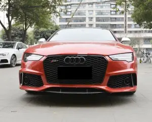 RS7 auto front grille for Audi A7 S7 C7.5 ABS material honeycomb car grill