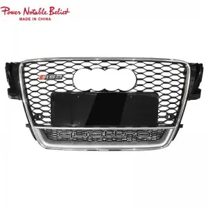 RS5 front grill for Audi A5 S5 B8 front bumper grille with lower frame quattro