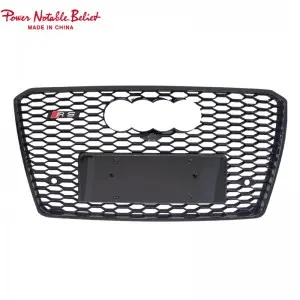 W12 S8 RS8 front grille for Audi A8 A8L S8 D4 PA center honeycomb grill