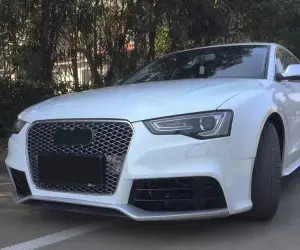 Audi A5 S5 B8.5 bumper change to RS5 style with grill and lip 2012-2016