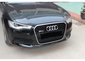 RS6 Front grill for Audi A6 S6 C7 center honeycomb grille