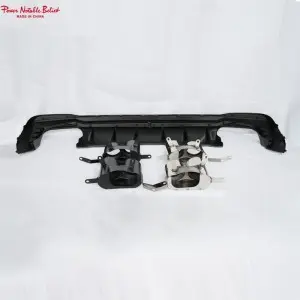 Audi A4L upgrade to Lamborghini style rear bumper diffuser and pipe 2020-2024