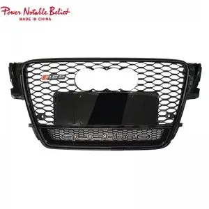RS5 front grill for Audi A5 S5 B8 front bumper grille with lower frame quattro