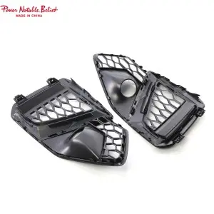 RS4 fog light grill for Audi A4 Original Sline car ABS honeycomb fog grille 20-23