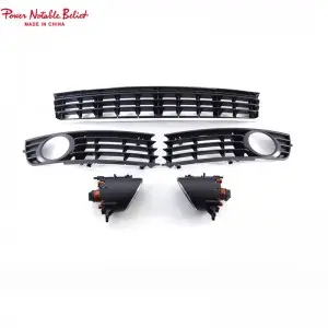 RS4 B6 LED Front Fog lamp grill for Audi A4 S4 sline honeycomb Sline 01-04