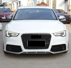 Audi A5 S5 B8.5 bumper change to RS5 style with grill and lip 2012-2016