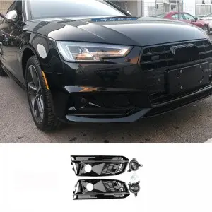 S4 honeycomb Fog lamp grill for Audi A4 With ACC Holes 17-19