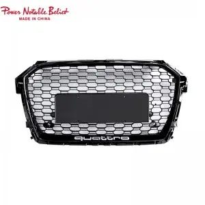 RS1 front bumper grill For Audi A1 S1 8X 2016-2018 hood grille lower frame emblem