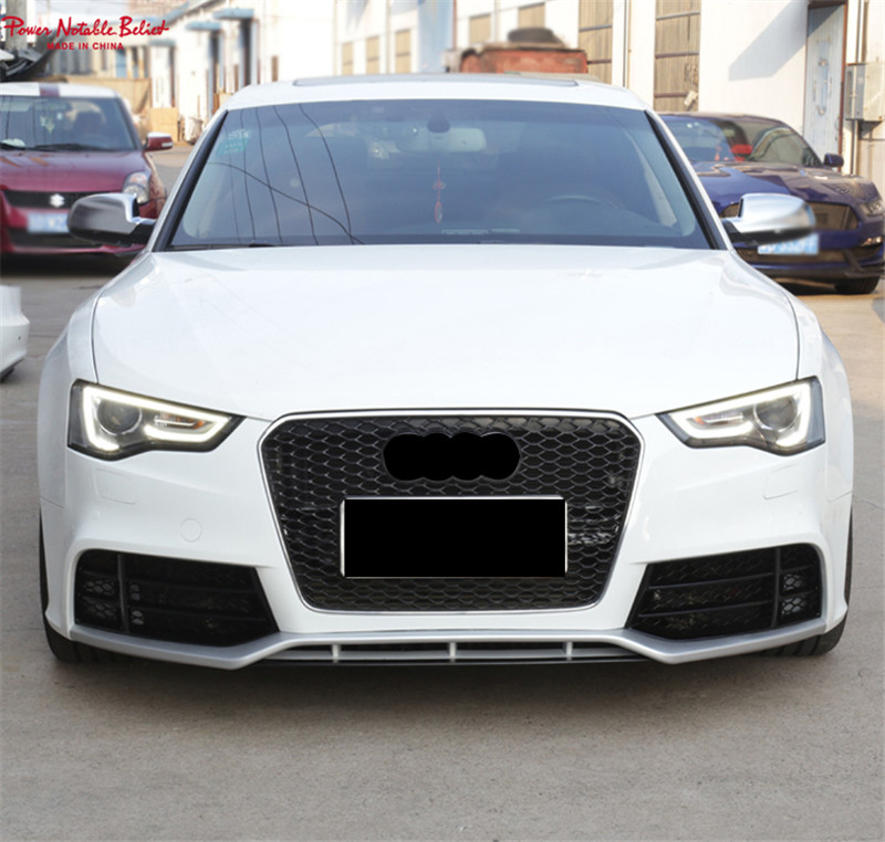 Audi A5 S5 B8.5 bumper change to RS5 style with grill and lip 2012-2016 6