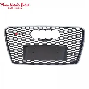 W12 S8 RS8 front grille for Audi A8 A8L S8 D4 PA center honeycomb grill