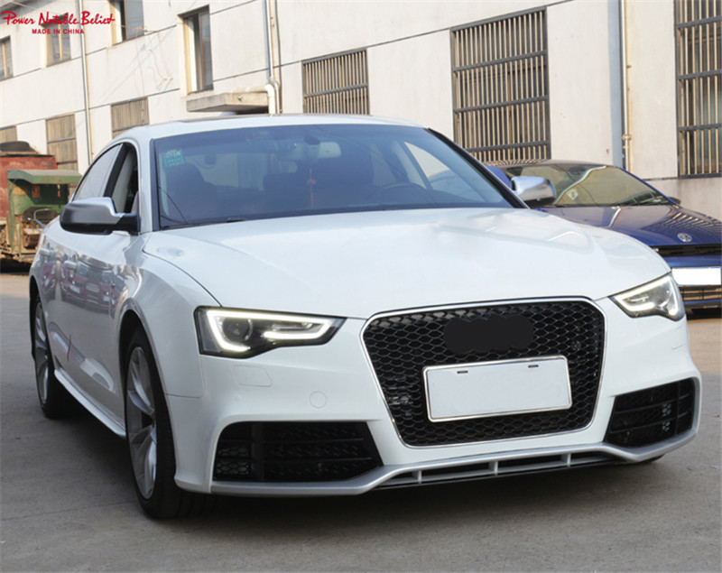 Audi A5 S5 B8.5 bumper change to RS5 style with grill and lip 2012-2016 7