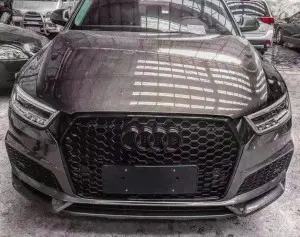RSQ3 SQ3 ABS auto grille for Audi Q3 2016-2019 radiator honeycomb grills front bumper grill