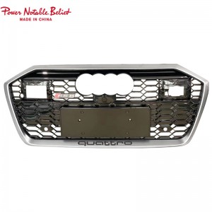 RS6 front bumper grille for audi A6 A6L S6 C8 honeycomb grill
