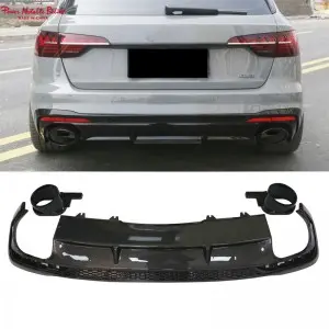 Audi A4L Sline sport vision changed to RS4 rear bumper diffuser pipe 20-24