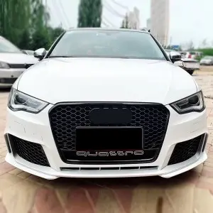 RS3 style bodikit for Audi A3 S3 8V Bumper With grill front lip