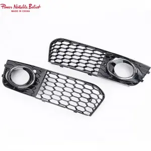 Audi A4 S4 B8 Front Fog lamp grill honeycomb sline fog light cover 08-12
