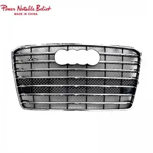 W12 S8 RS8 front grille for Audi A8 A8L S8 D4 PA center honeycomb grill