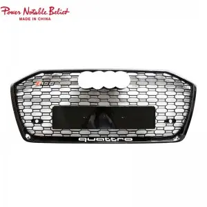 RS6 front bumper grille for audi A6 A6L S6 C8 honeycomb grill