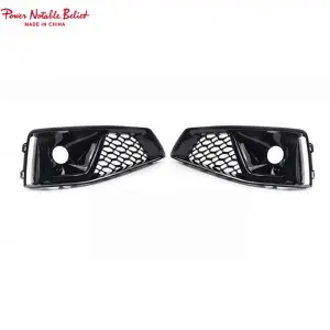 S4 honeycomb Fog lamp grill for Audi A4 With ACC Holes 17-19