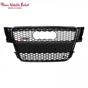 RS5 front grill for Audi A5 S5 B8 front bumper grille with lower frame quattro