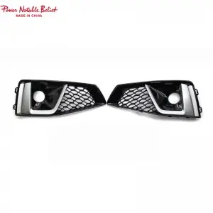S4 honeycomb Fog lamp grill for Audi A4 With ACC Holes 17-19