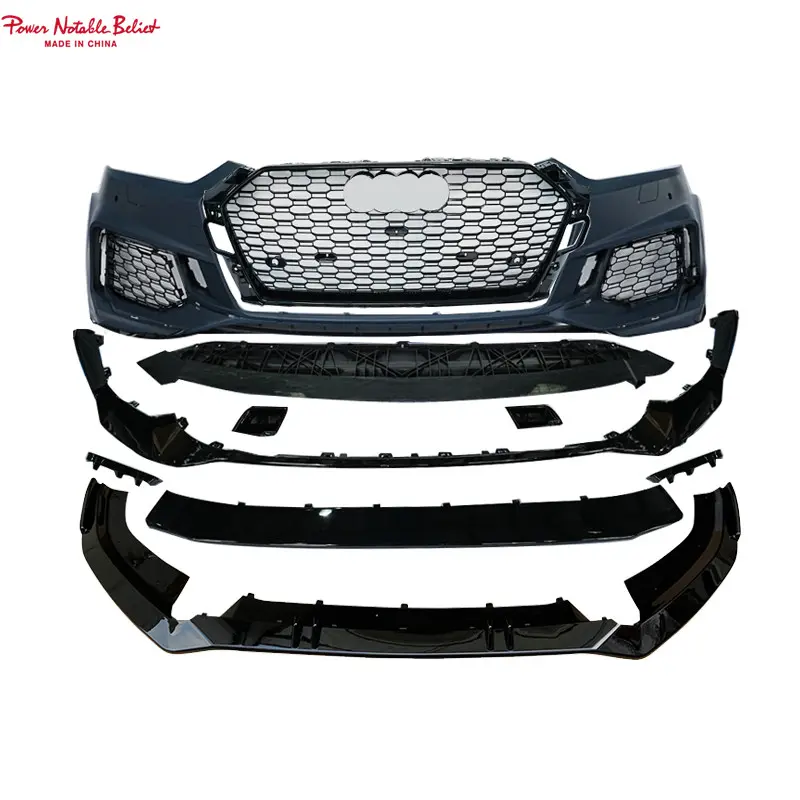 Audi RS5 B9 style body kits front bumper with front grill and lip for A5 2017-2019 1