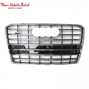 W12 S8 RS8 front grille for Audi A8 A8L S8 D4 PA center honeycomb grill